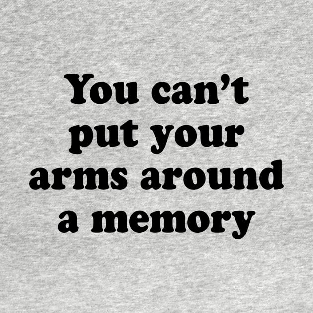 YOU CANT PUT YOUR ARMS AROUND A MEMORY by TheCosmicTradingPost